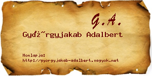 Györgyjakab Adalbert névjegykártya